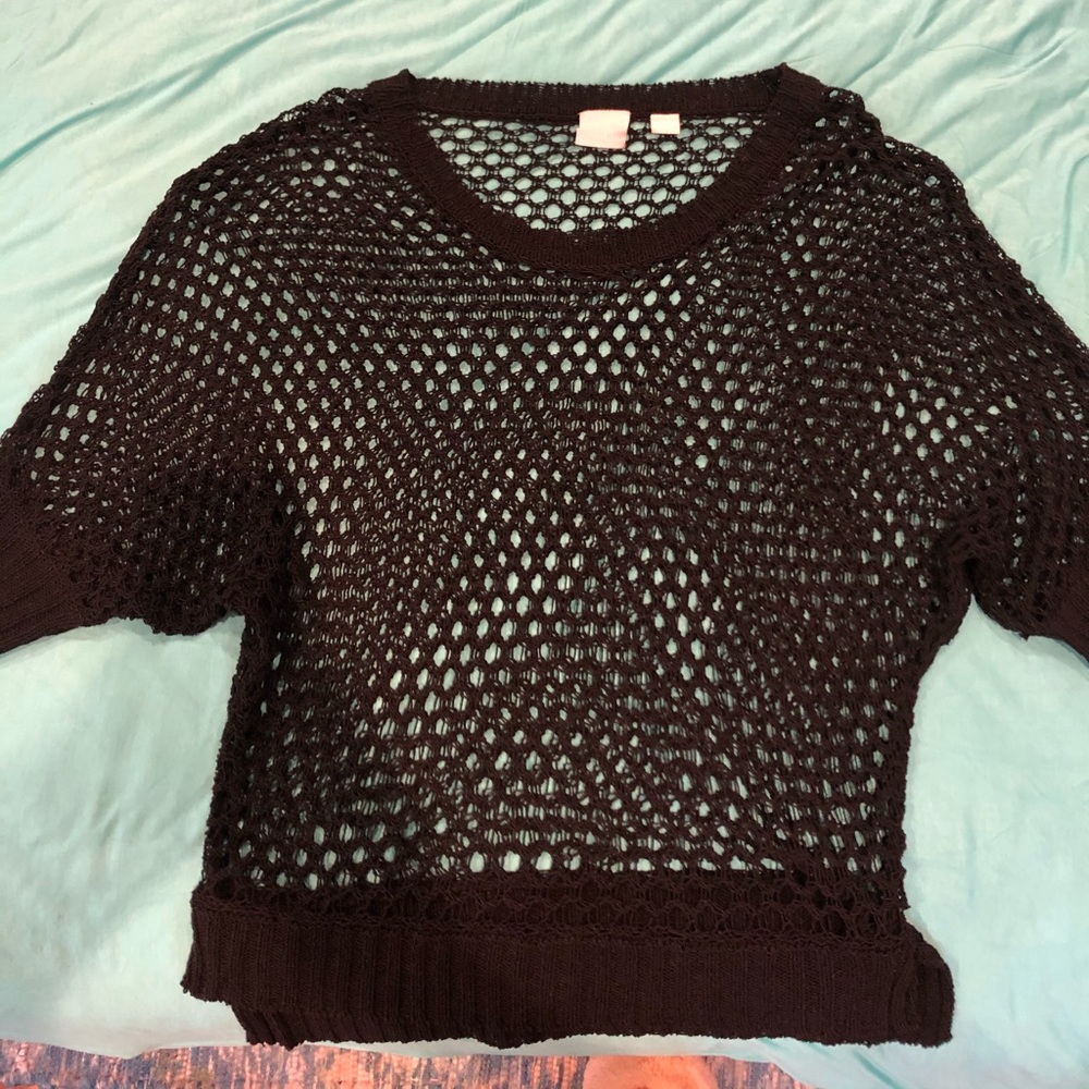 Black Mesh Sweater